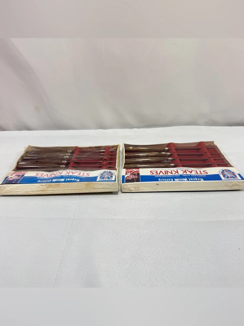 Vintage Cutlery Regent SHEFFIELD Steak Knife Sets ENGLAND STAINLESS 8 Pcs Total